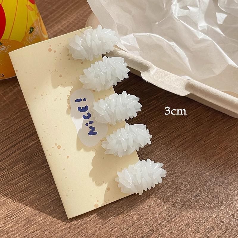 5Pcs Cute Rice Shaped Hairpin for Girl Kawaii Simulation Food Hair Clip Creative Side Bangs Clip Japanese Headwear Hair Accessory