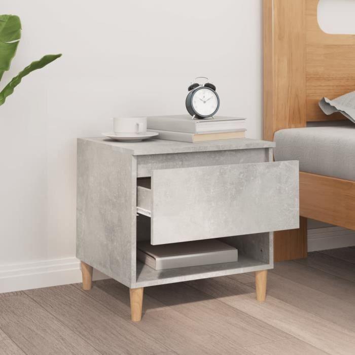 VidaXL Bedside Table Concrete Grey 50x46x50 Cm Engineered Wood 819540