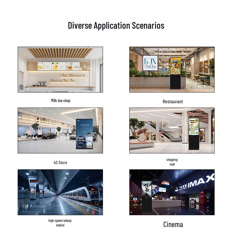 Smart Wall-Mounted Advertising Display CN Plug (adapter Included)