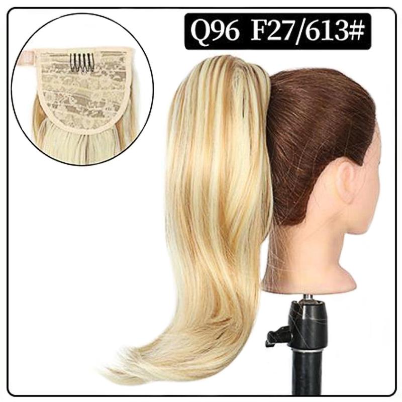 MERISIHAIR Women Natural Ponytail 18 Inch Synthetic Elastic Wrap-around Wig Clip Multi-color Ponytail Synthetic Fiber Hairpiece Daily Use