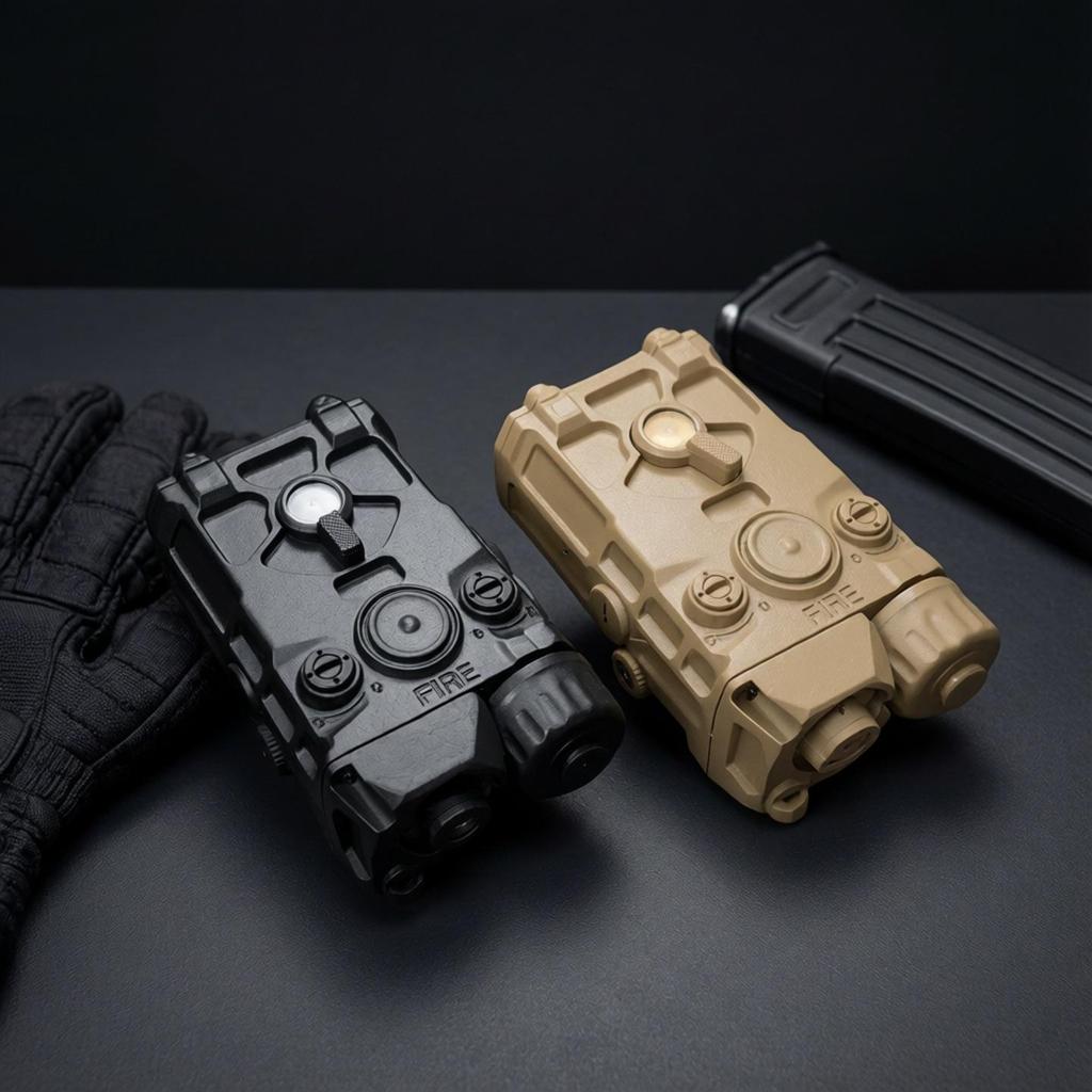 Multi-functional Tactical Box: Nylon Rail Button Flashlight with Infrared Signal and Lithium Battery