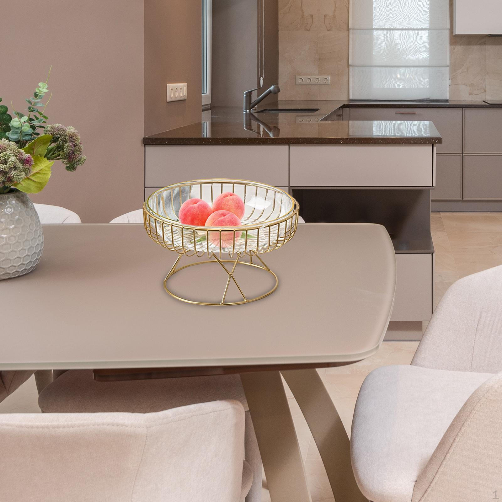 

Фруктовая сервировочная чаша из железной проволоки, современный держатель, поднос для хранения, стильная корзина для хлеба Clear M