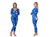 Women's Pajamas Valentine's Day Gift For A Girl With Flap Navy Blue L