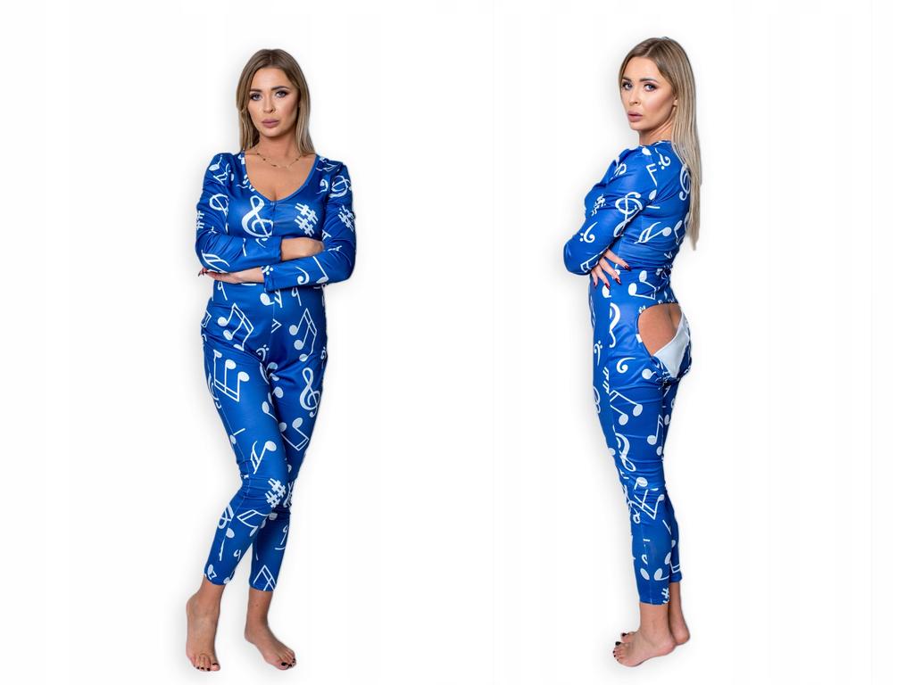 Women's Pajamas Valentine's Day Gift For A Girl With Flap Navy Blue L
