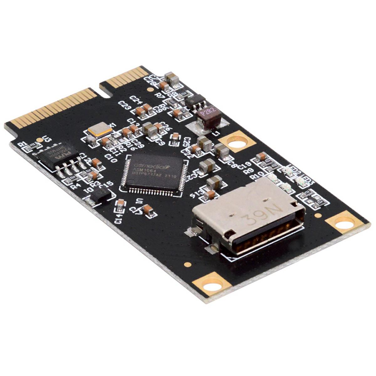 

EP-047-8612 Mini PCI-E to Oculink SFF-8612 SFF-8611 SATA 3.0 Four Ports Adapter Card,Chip: ASM1064 As Shown A
