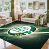 Ireland Rugby Design Crystal Velvet Rug Soft Decorative Mat for Bedroom Entrance