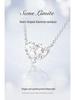 S925 Silver Moissanite Heart Necklace - Minimalist Heart-Shaped Pendant with Clavicle Chain