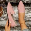 Fashion Fashion Slip on Loafers 2025 Woman Shoes Breathable Ballet Shallow Flats Women Soft Bottom Pointed Toe Boat Shoes Plus Size 43