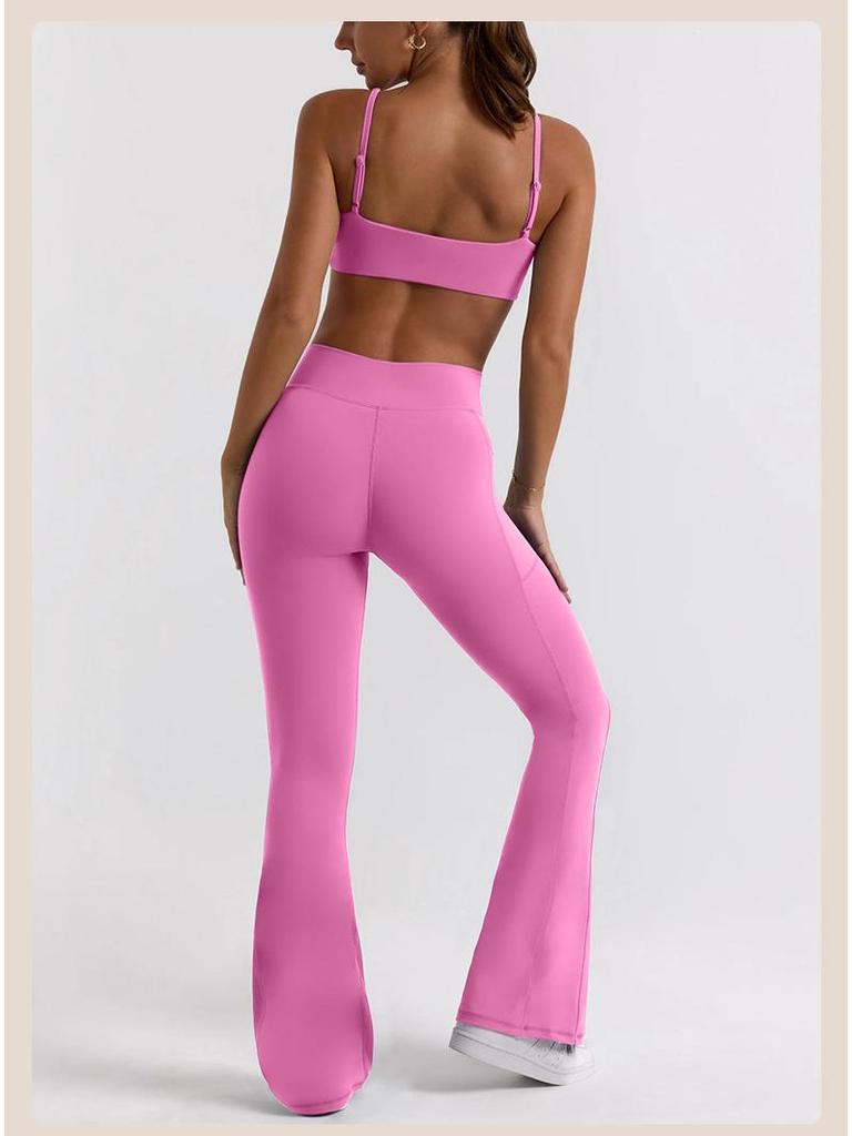 Cross-Border Sexy Underwear Set: Sports Camisole Bra & High-Waist Yoga Pants