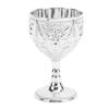 30ml Metal Wine Glass Carved Rose Embossed Goblet Ornament for Home Bar Travel Wedding Party
