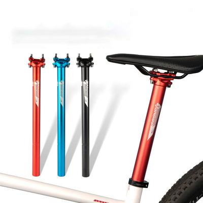 Mountain Bike Seat Tube 27.2/30.9/31.6*400mm Road Bicycle Aluminum Alloy Extended Double Nail Bicycle Seatpost Bike Parts