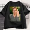 Dexter Middle Finger TShirt Funny Dexter Morgan T Shirt Unisex Women Casual Short Sleeve ONeck Tshirt Vintage Clothing Tee Tops