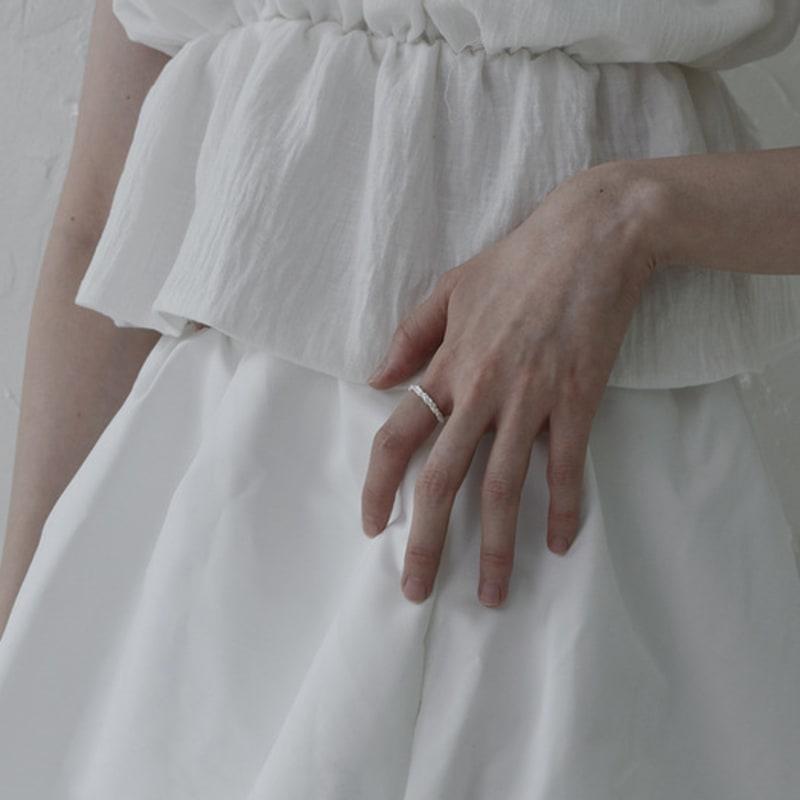 Mouvebament White simple Ring_Silver 925