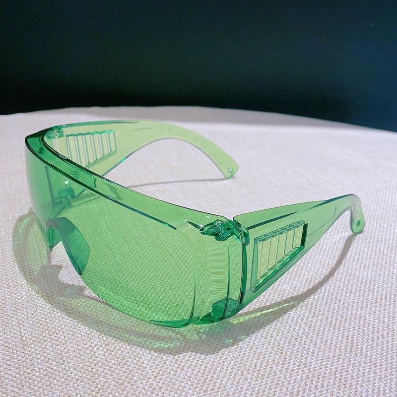 Cool anti-splash and dustproof glasses, transparent large-frame trendy personalized glasses for men and women, stylish protective goggles and