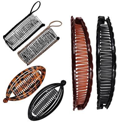 Sponky do vlasů Vintage hřebeny Nástroj pro husté kudrnaté vlasy Doplňky Sponka do vlasů s rybím ocasem Sada banánových sponek pro ženy Dívky