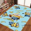 Cute Cartoon 3D-Printed Minions Rug—Suitable for Living Rooms, Bathrooms, Creative Doormats, Bedroom Rugs, and More.