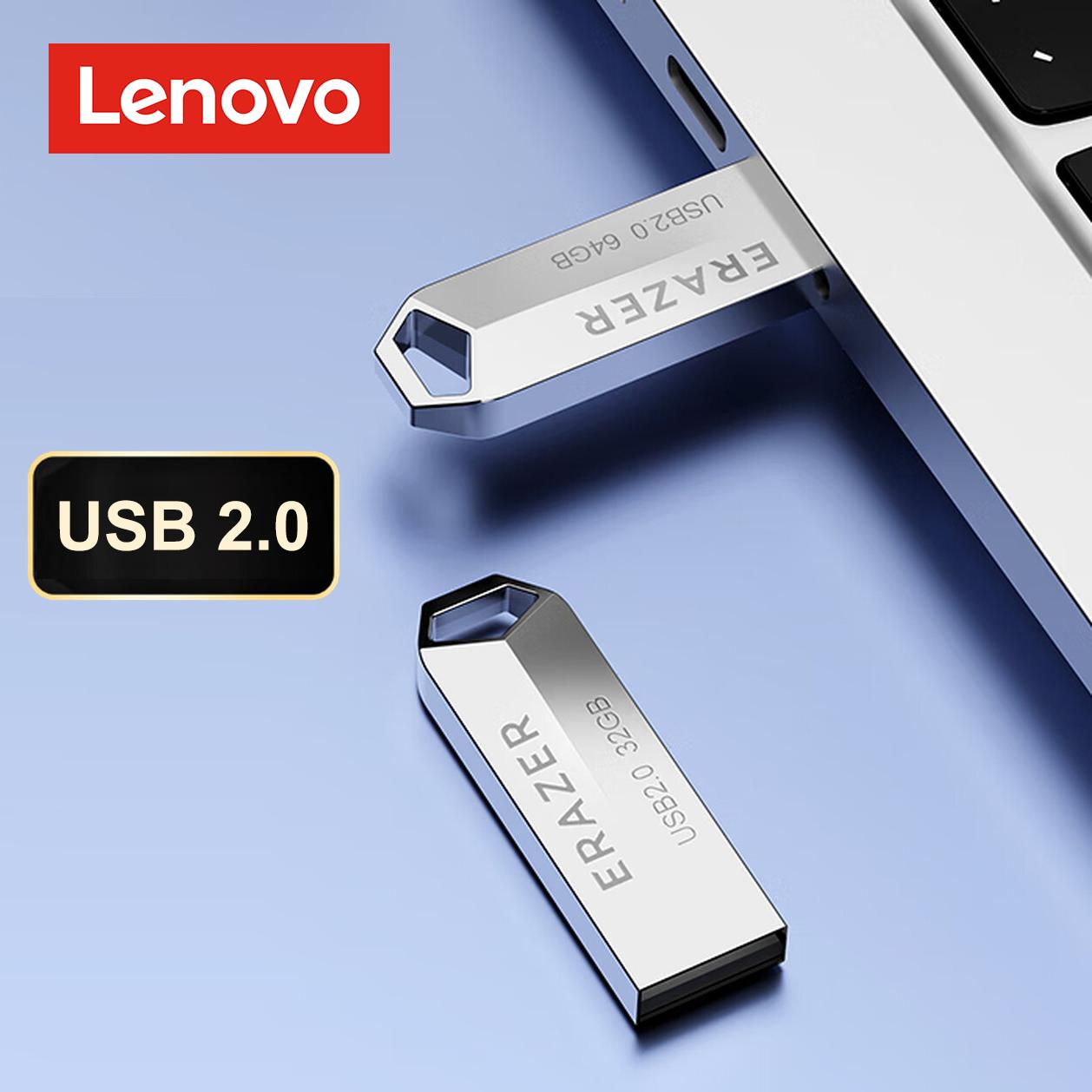 Флеш-накопитель USB Lenovo ERAZER 16 ГБ 32 ГБ 64 ГБ Флеш-накопитель Мини Флешки Флешка USB Накопитель для Компьютера U-диск 【16GB】