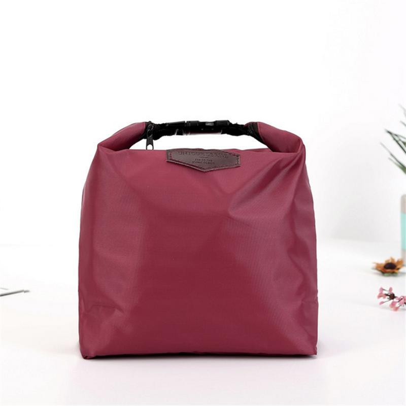 

Insulated Lunch Bag Nylon Moisture-Proof Lunch Boxes Tote Food Bags Thermal Cooler Picnic Food Storage Box Outing Food Carrying Bag Practical Use