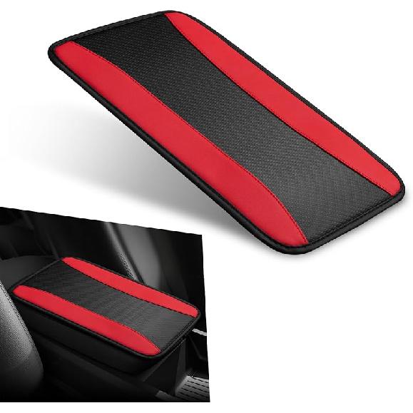Car Center Console Cover, PU Leather Armrest Cover Pad, Waterproof Comfortable Arm Rest Box Covers Protector, Universal Car Center Console Cushion,
