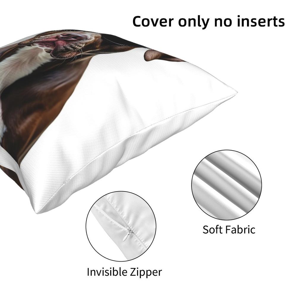 Funny Cool Pitbull Wearing Sunglasses Square Pillowcase Pillow Cover Cushion Zip Decorative Throw Pillow for Home Living Room