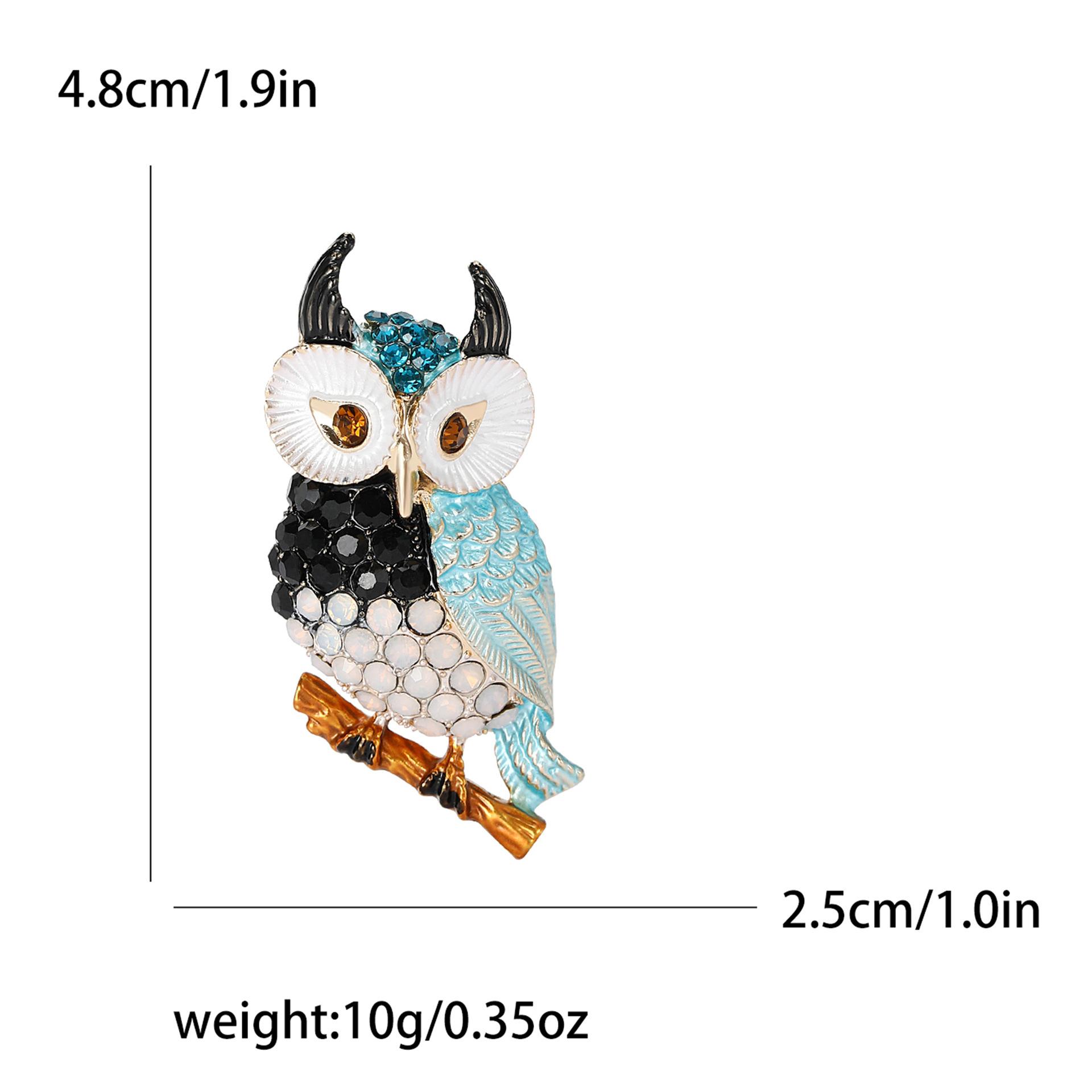 

Модная брошь в виде совы из сплава со стразами, креативная изысканная булавка для украшения мужского и женского костюма, пальто, корсажа