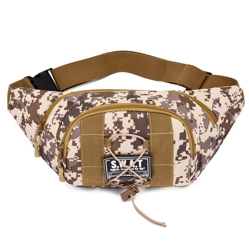 Camouflage Outdoor Mountaineering Fanny Bag Versatile Fashion Trend Shoulder Fanny Bag Running Sports Cycling Messenger Bag Bag