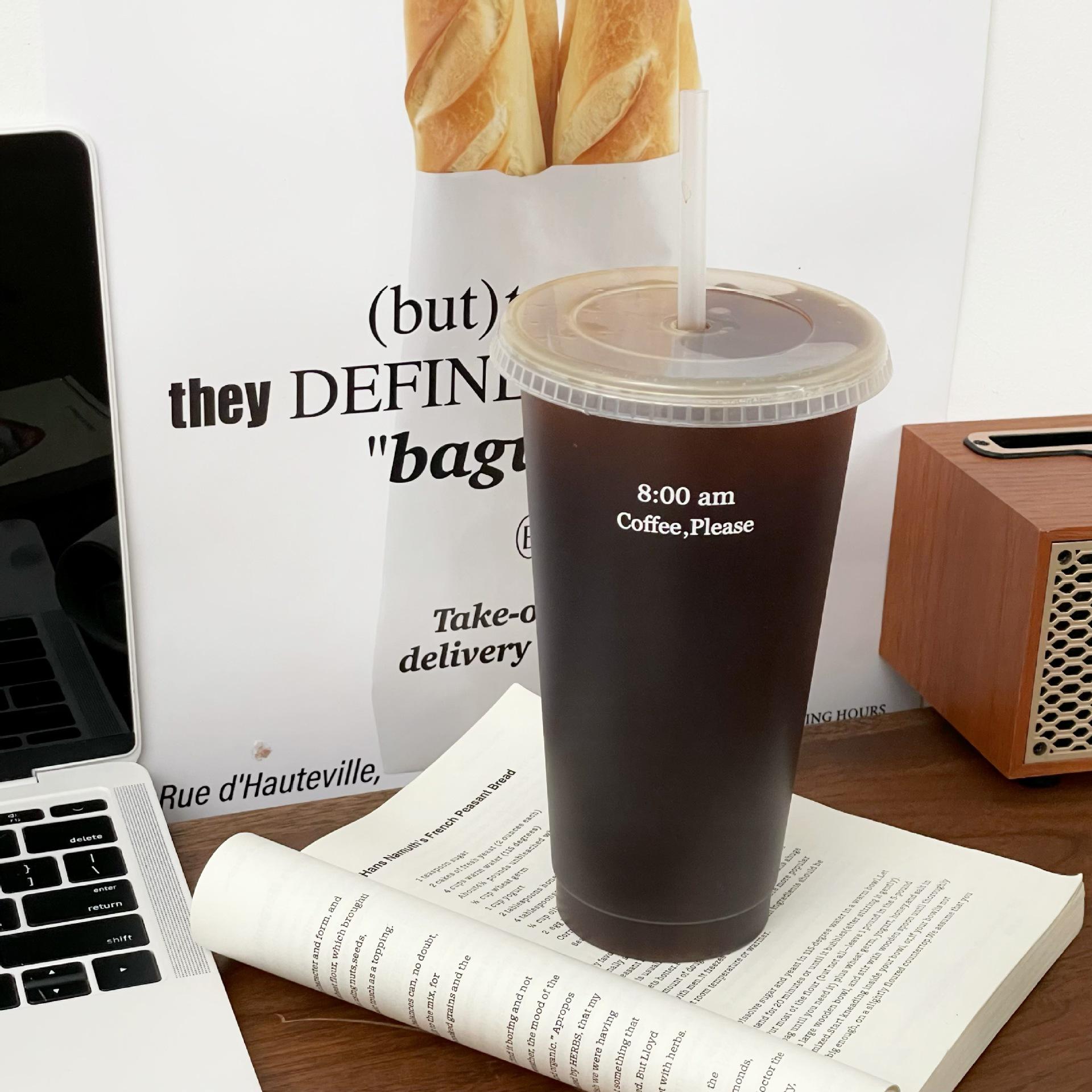 

Летняя многоразовая дорожная кружка 2025 с соломинкой - Пластиковый стакан большой вместимости