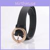 Womens Fashion Pu Leather Belt With Alloy Buckle For Casual Wear And Office Style