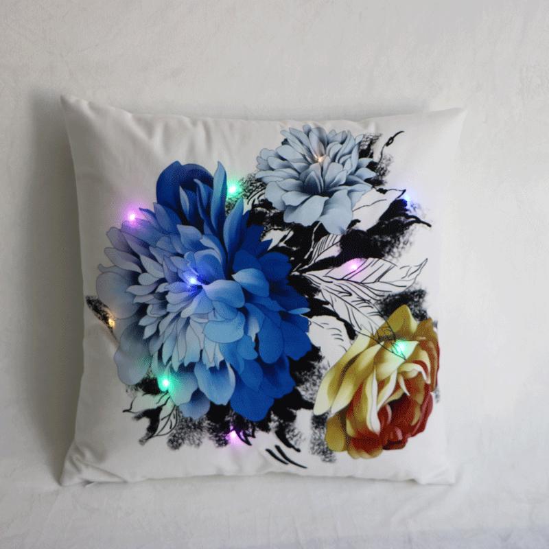 

Led Creative Lighting Cushions Cover Printing Sofa Pillowcase Home Decoration 1