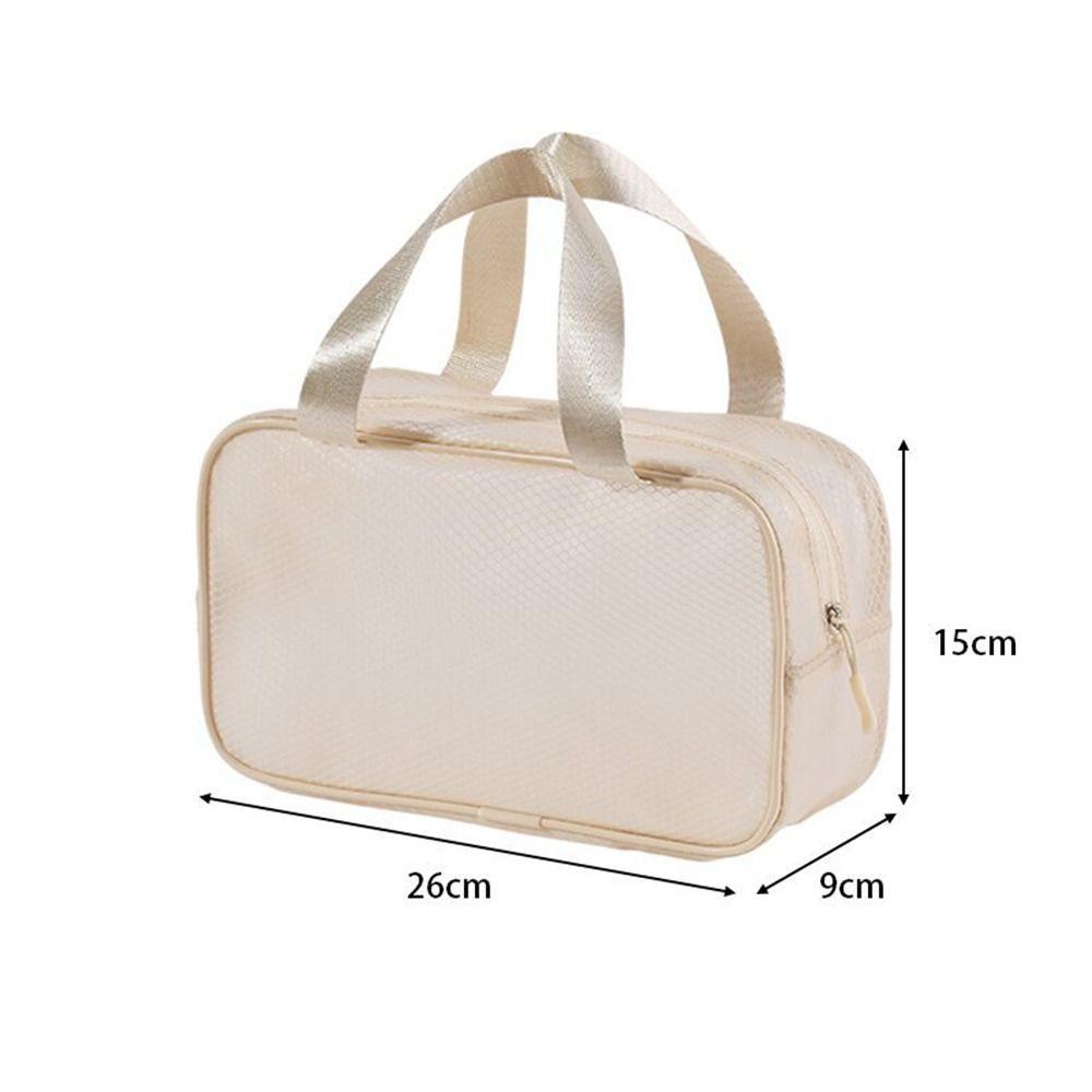 Large Capacity Cosmetic Bag Zipper Make Up Organizer Case New Mesh Makeup Bag  Travel