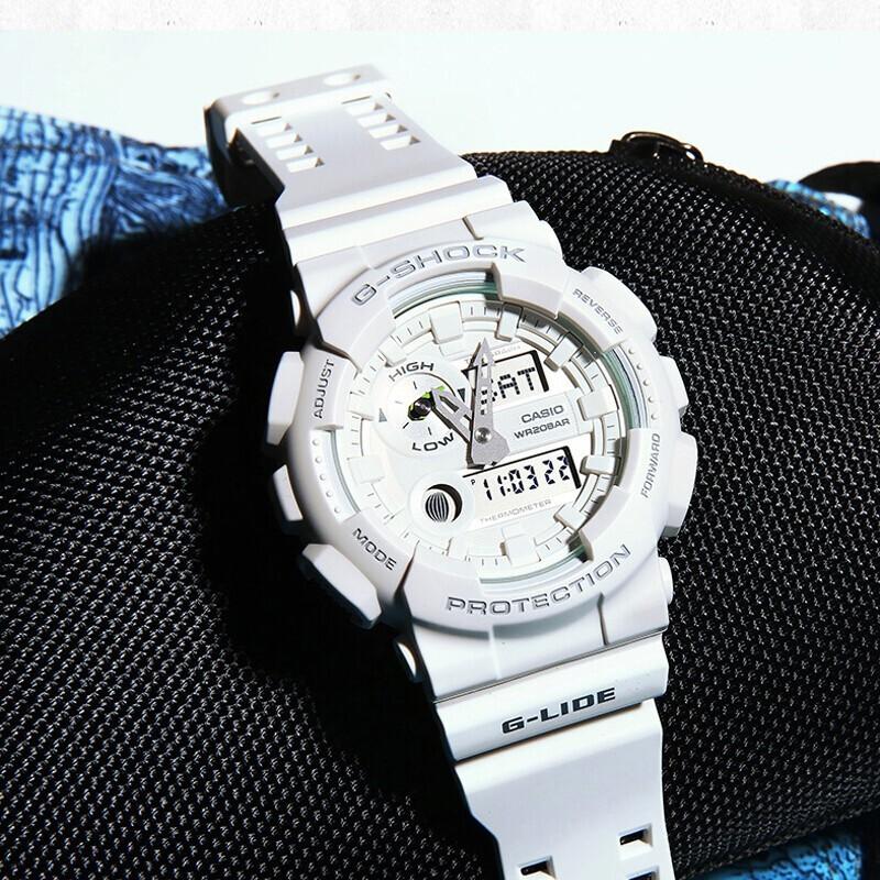 CASIO Unisex Pair Table Series White Watch GAX-100A-7A&BA-110TM-7A