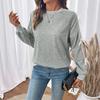 Women's Patchwork Lace Long Sleeve Hoodie - Autumn/Winter 2026 European & American Style Round Neck Top