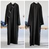 Johnature Women Vintage Cotton Stand Button Dresses Autumn Long Sleeve Chinese Style Robes A-Line Soft Dresses