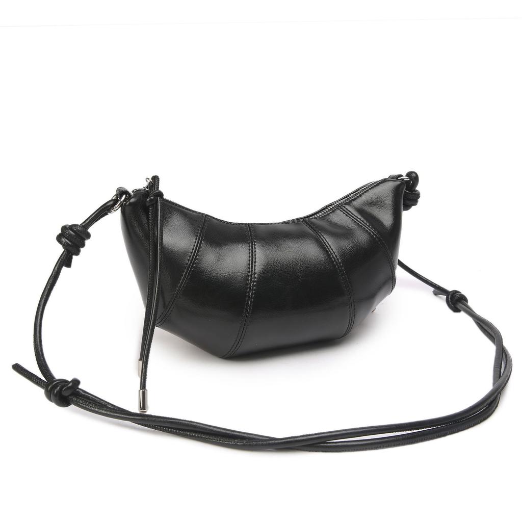 Rindsleder, Damen Schulter-Umhängetasche, Horn Vielseitige Wechsel-Shell Modetasche Handtasche Weiches Leder