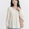 Navava Women Lovely Shirring Loose Fit Thin Long Sleeve Blouse Nb3088