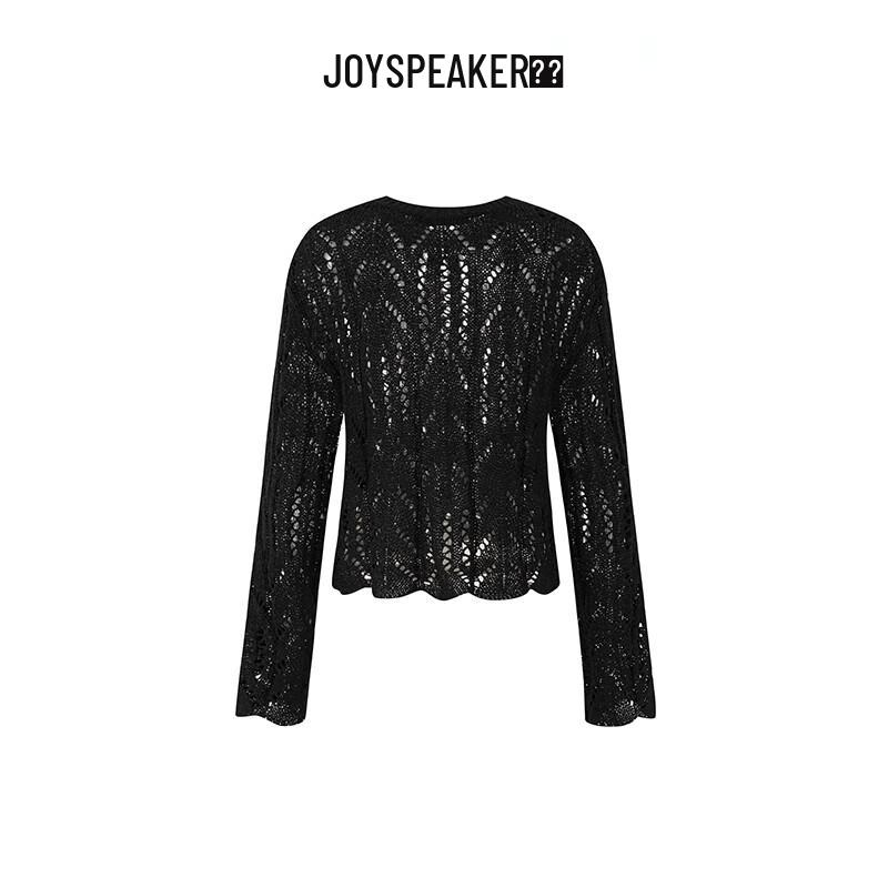 JOY SPEAKER Women's Fall Loose Hollow-Out Knit Sweater