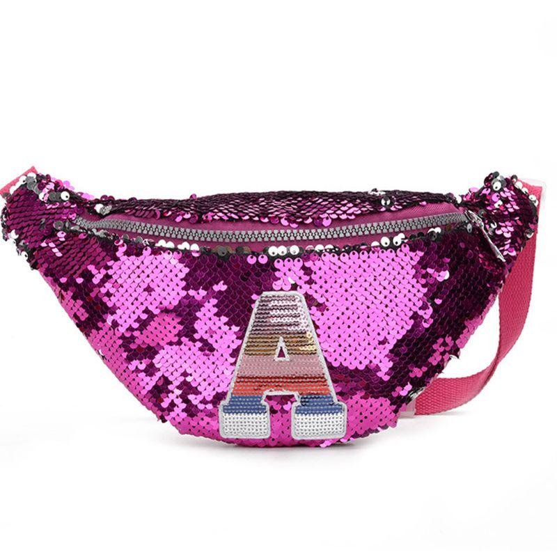 pink sequin bum bag
