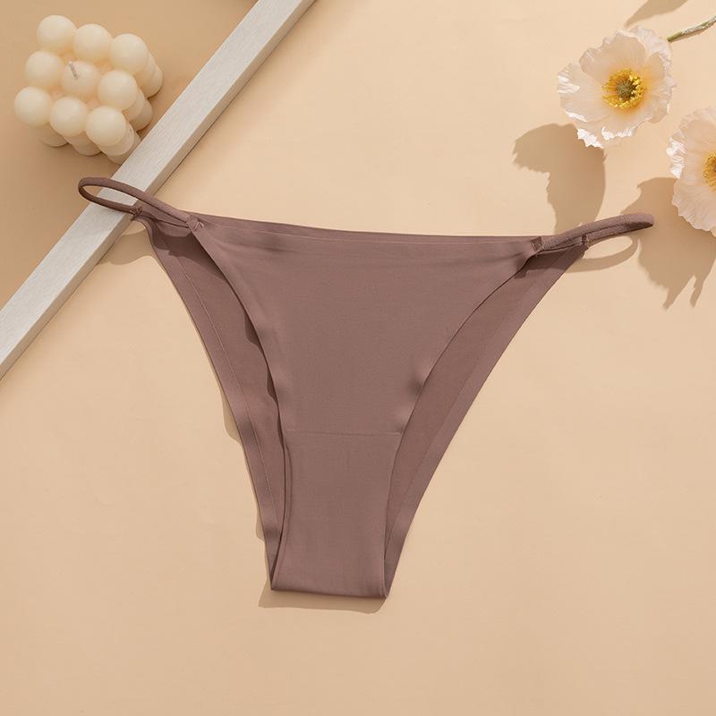 Women's Plus Size Seamless Quick-Dry Breathable Triangle Panties with Cotton Crotch, European Size
