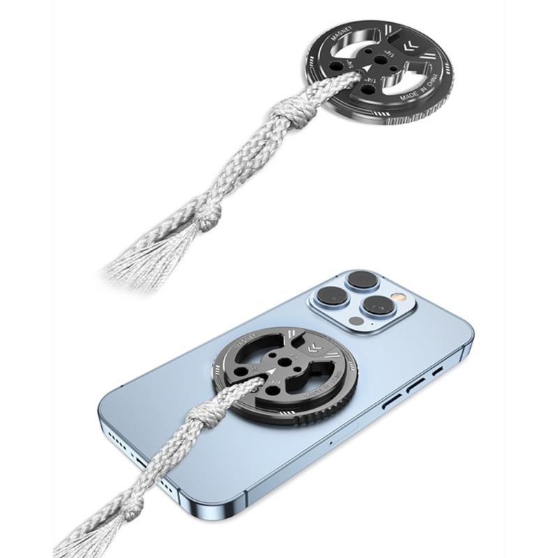 Magnetic Phone Mount Holder Bracket With 1/4 Screw For Tripod Camera Mount Live Streaming Video Recording Aluminum Alloy