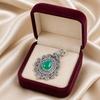 Natural Green Onyx Gemstone 925 Sterling Silver Handmade Partywear Elegant Pendant 1.55" For Love PP-25-32