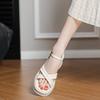 Not tired feet platform sandals women's super soft spring and summer new small 6 cm height increase open-toed Roman shoes small size shoes