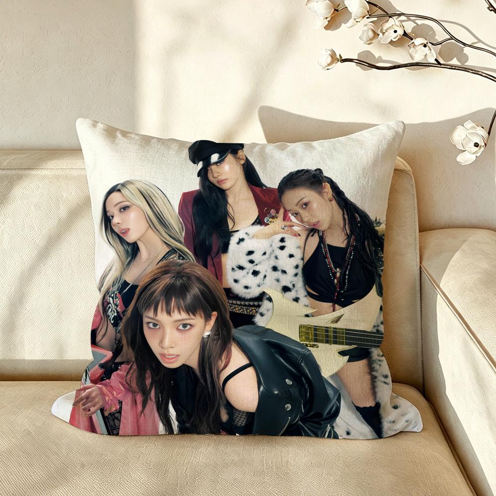 Kpop group aaespaas Cushion Cover Pillow Case Antidustmite Pillowcase Silky Short Plush Sofa Cushion Cover hot