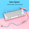 Type-c To Usb Detachable Game Mechanical Keyboard Spiral Plug-in Cable Aviation Connector Data Cable