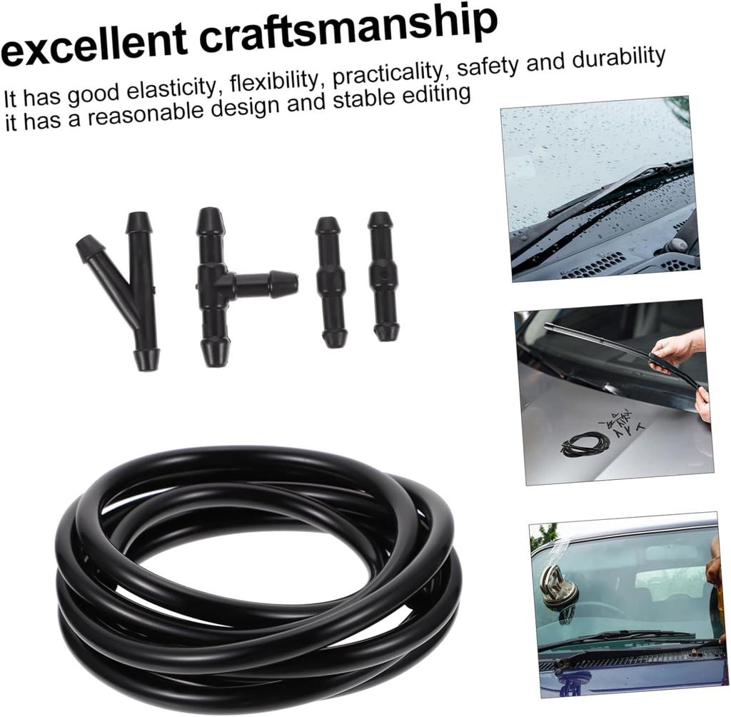 Car Wash Maintenance Tools 2M+18pcs Connectors Windscreen Wiper Washer Jet Tube Pipe Nozzle Pump Hose Anti-Leak