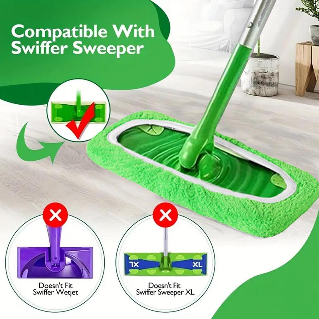 Household Flat Mop Replacement Cloth Cover Scouring Pad Swiffer Microfiber Mop Accessories Mop Cloth Kitchen Cleaning Supplies