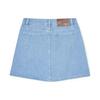 MLB SS24 New York Yankees Medium Logo Washed A-Line Denim Skirt Women skirts Light-Blue 3FDSB0343-50BLL