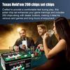 Poker Chips Set Poker Chip Set for Texas Hold Multi-Functional Wear-Resistant Professional Game for Craps Home Parties