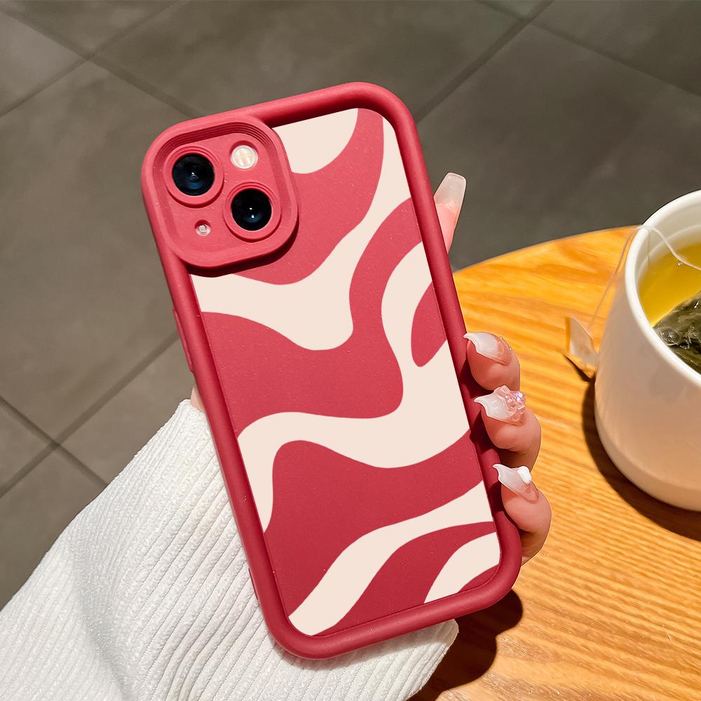 IPhone 16 15 14 13 12 11 Pro Max XS Max XR X SE 8 7-ისთვის შავი ზებრის ზოლიანი ნიმუში რბილი სილიკონის სრული ლინზის დამცავი დარტყმაგამძლე ქეისი