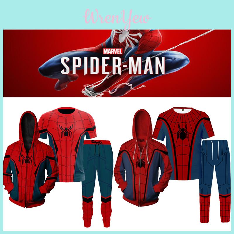Incredibile Felpa con Cappuccio Giacca T-shirt Pantaloni Set Cosplay Supereroe Per Uomo