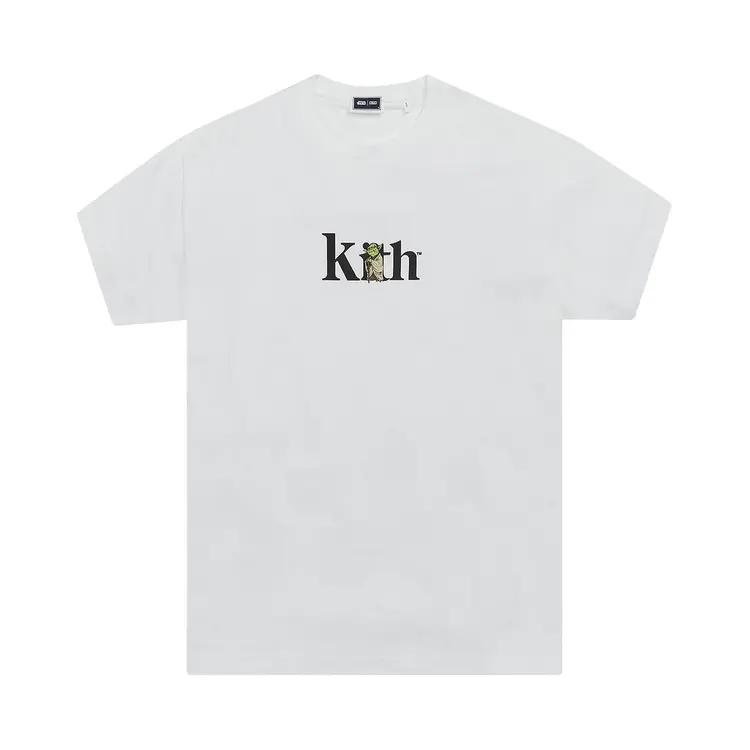 Kith For Star Wars Yoda Serif Tee White Men Tops KHM030193-101 L